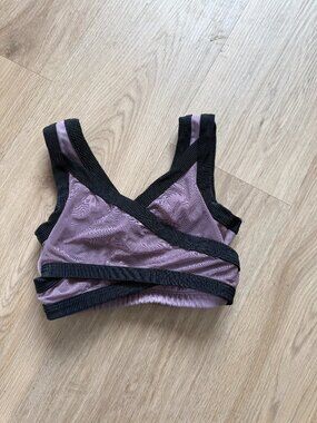 FIVE YL Purple and Black Dance Top